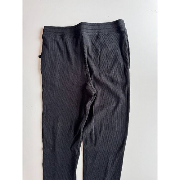 Aritzia TNA Black Cotton Waffle Knit Jogger Pants Sweatpants, Size M - Picture 5 of 13